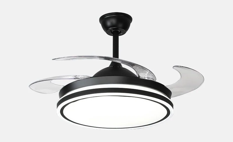 Modern Minimalist Solid Brass Remote-Controlled Ceiling Fan Light — Living Room, Bedroom & Dining Room — view 2