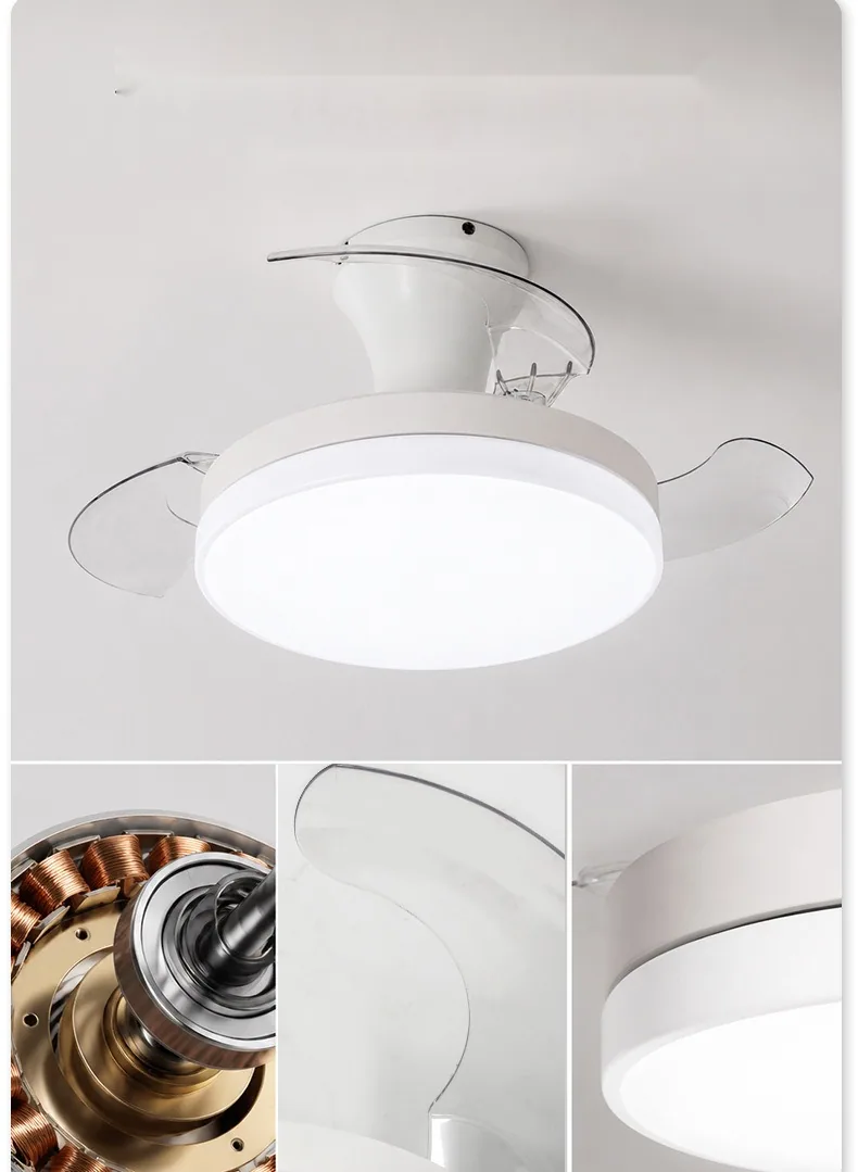 Modern Minimalist Variable-Frequency Smart Ceiling Fan Light — Bedroom & Dining Room — view 6