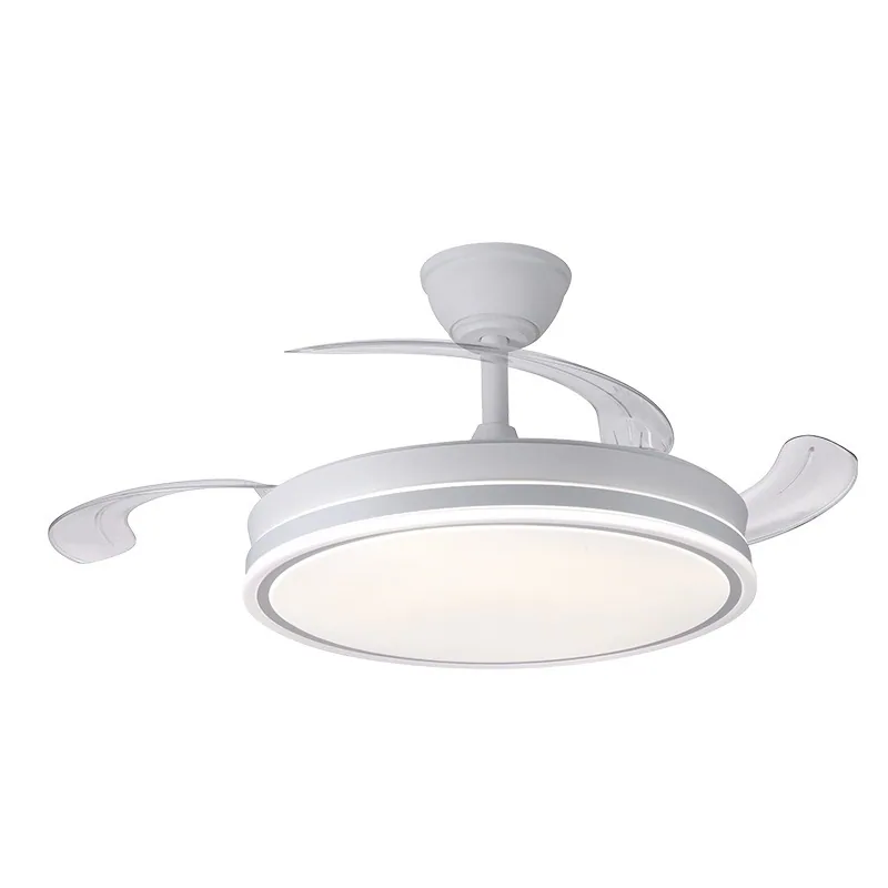 Modern Minimalist Variable-Frequency Retractable Fan Ceiling Fan Light — view 1