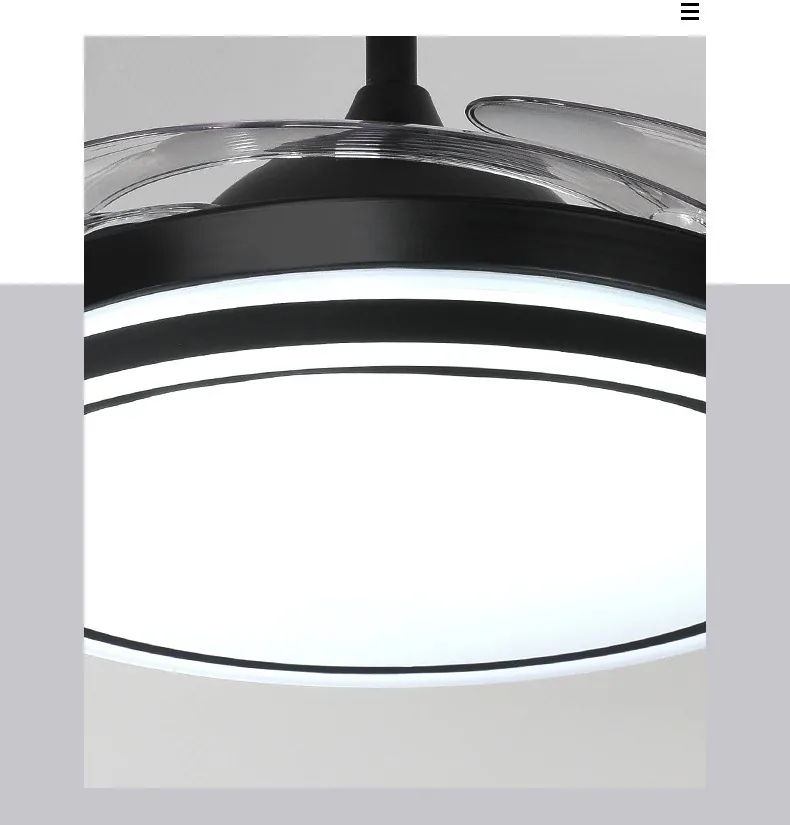 Modern Variable-Frequency Remote-Controlled Ceiling Fan Light — Living Room, Bedroom & Dining Room — view 10