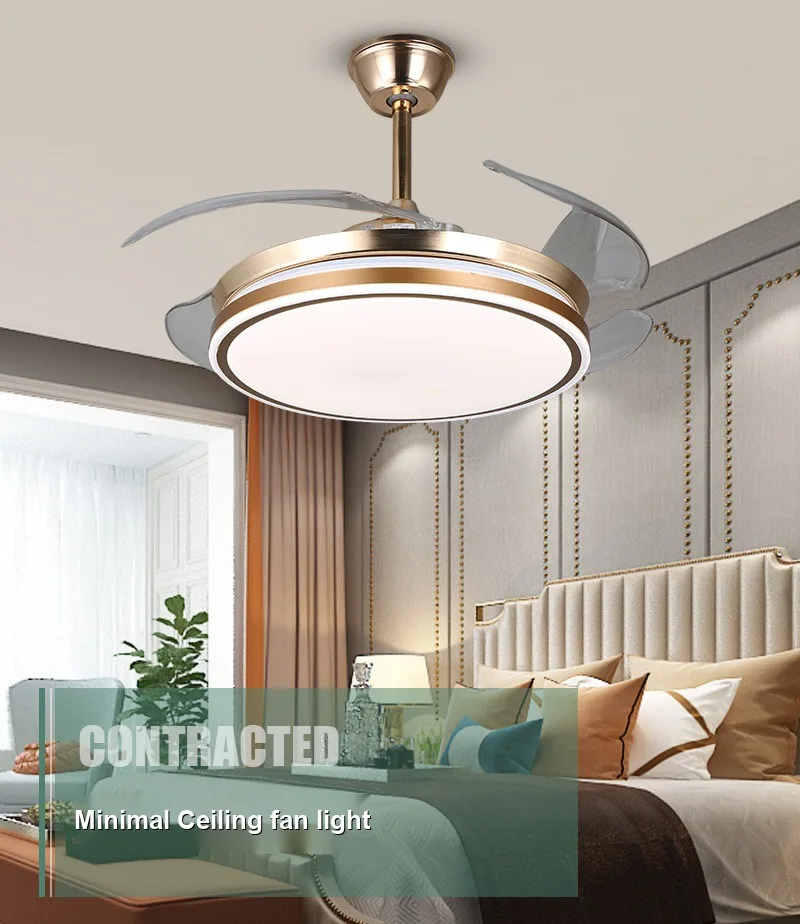 Modern Variable-Frequency Remote-Controlled Ceiling Fan Light — Living Room, Bedroom & Dining Room — view 11