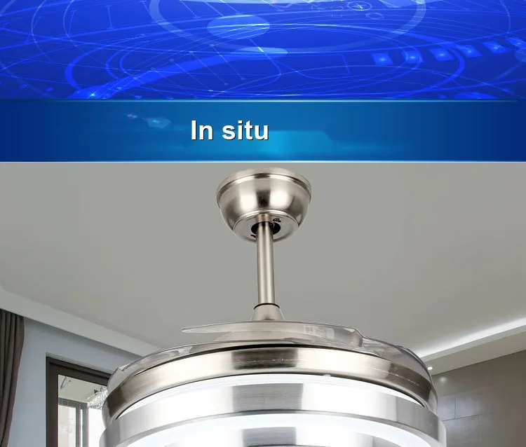 Modern Variable-Frequency Remote-Controlled Ceiling Fan Light — Living Room, Bedroom & Dining Room — view 15