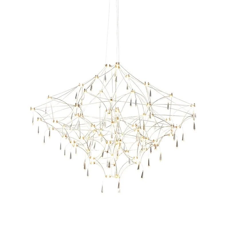 Ultra-Minimalist LED Crystal Chandelier — Dining Room & Bar Counter — view 4