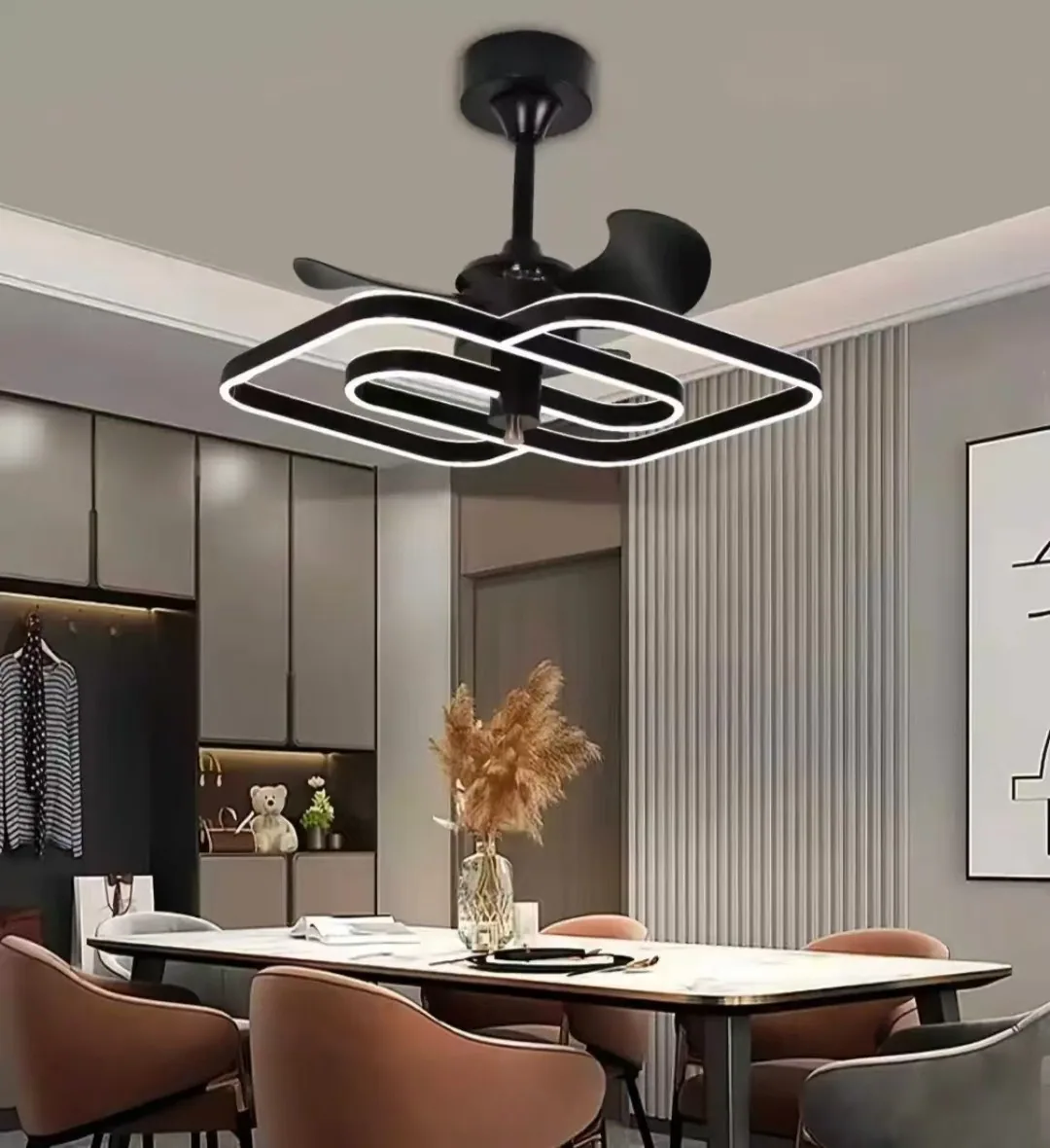 Nordic Ceiling Fan Light — Living Room & Dining Room (Model xyj) — view 5