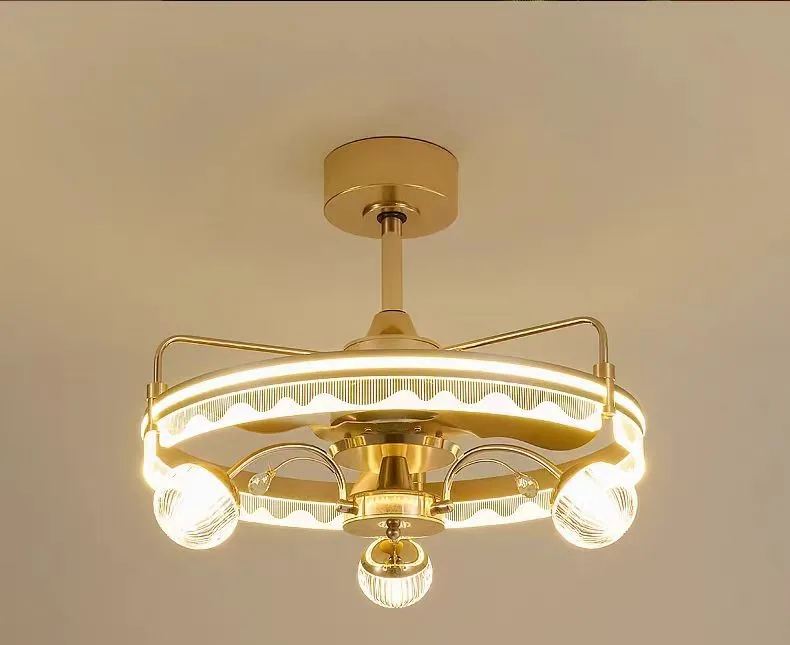 Nordic Ceiling Fan Light — Living Room & Dining Room (Model xyj) — view 6
