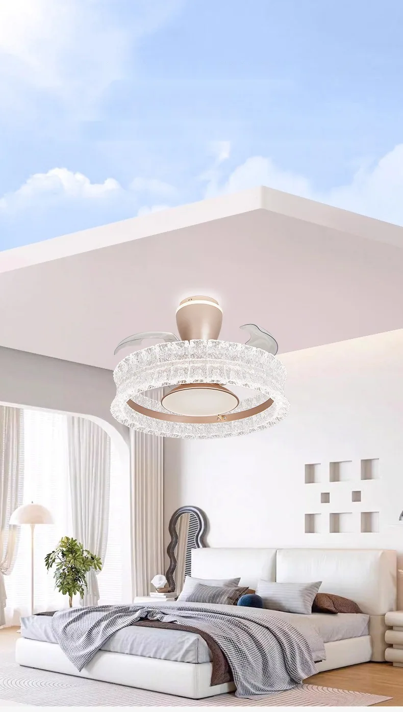 Light Luxury Ceiling Fan Light — Duplex, Villa & Living Room — view 7