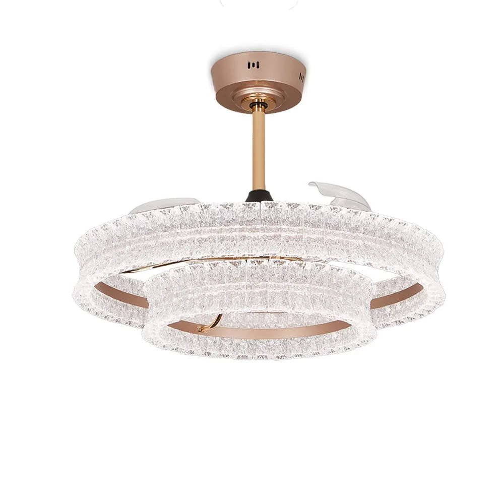 Light Luxury Ceiling Fan Light — Duplex, Villa & Living Room — view 4